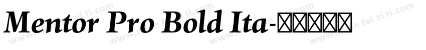 Mentor Pro Bold Ita字体转换